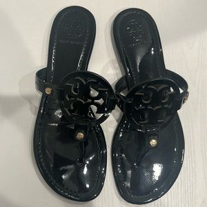 Tory Burch Women’s Black Patent Miller Sandal